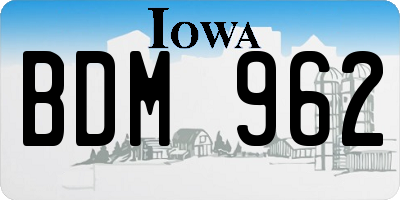 IA license plate BDM962