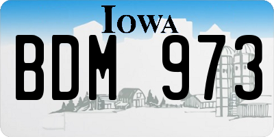 IA license plate BDM973