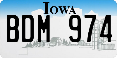 IA license plate BDM974