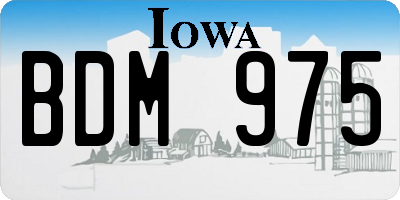 IA license plate BDM975