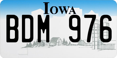 IA license plate BDM976