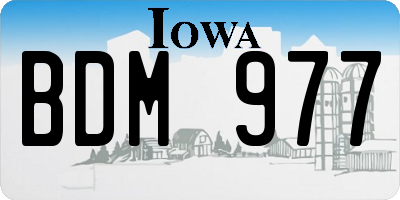 IA license plate BDM977
