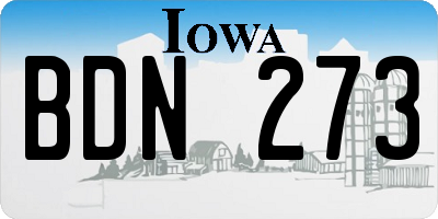 IA license plate BDN273