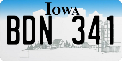 IA license plate BDN341