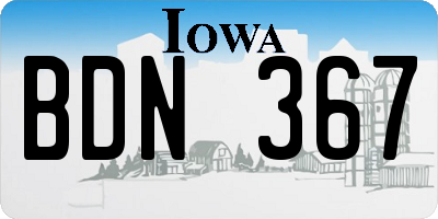 IA license plate BDN367