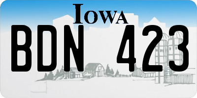 IA license plate BDN423