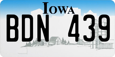 IA license plate BDN439