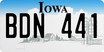IA license plate BDN441