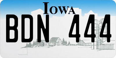 IA license plate BDN444