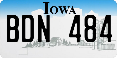 IA license plate BDN484