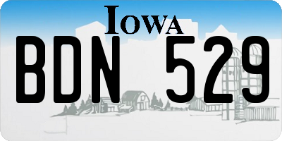 IA license plate BDN529