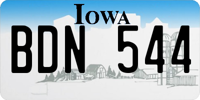 IA license plate BDN544