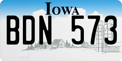 IA license plate BDN573