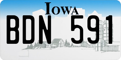 IA license plate BDN591