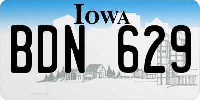 IA license plate BDN629