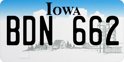 IA license plate BDN662