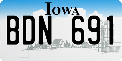IA license plate BDN691