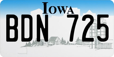 IA license plate BDN725