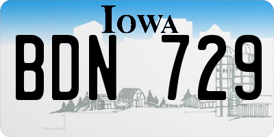 IA license plate BDN729