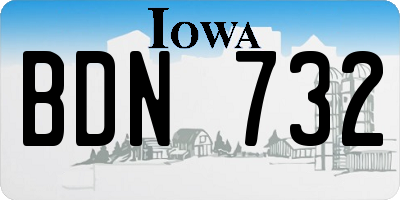 IA license plate BDN732