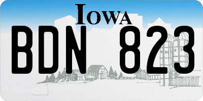 IA license plate BDN823