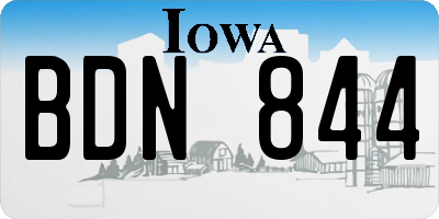 IA license plate BDN844