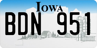 IA license plate BDN951