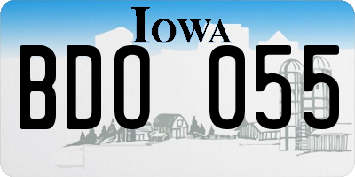 IA license plate BDO055