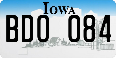 IA license plate BDO084