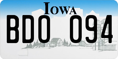 IA license plate BDO094