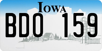 IA license plate BDO159