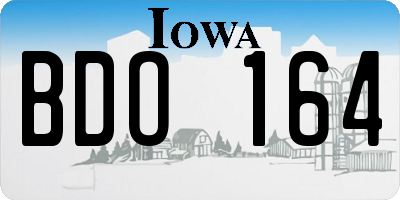 IA license plate BDO164
