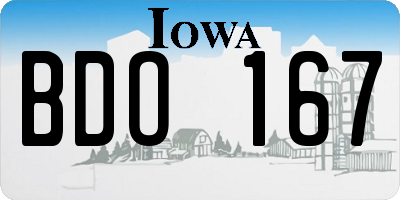 IA license plate BDO167