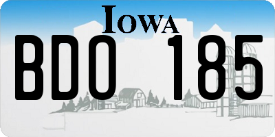 IA license plate BDO185