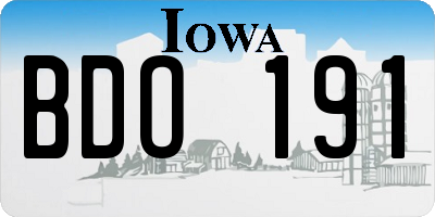 IA license plate BDO191