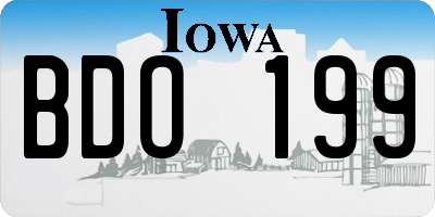 IA license plate BDO199