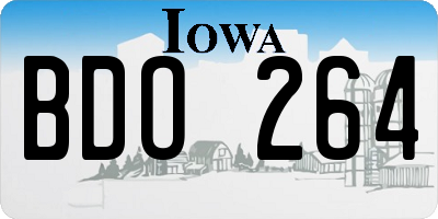 IA license plate BDO264