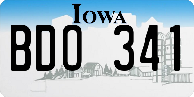 IA license plate BDO341