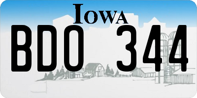 IA license plate BDO344