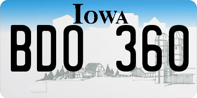 IA license plate BDO360