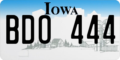 IA license plate BDO444
