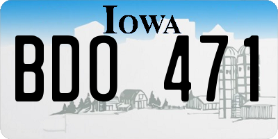 IA license plate BDO471