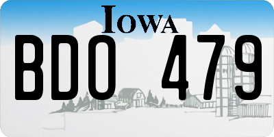 IA license plate BDO479