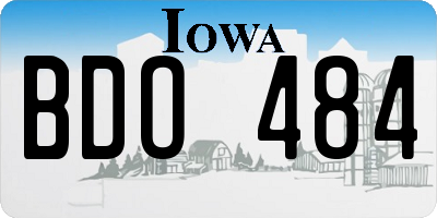 IA license plate BDO484