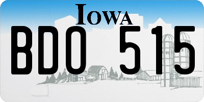 IA license plate BDO515