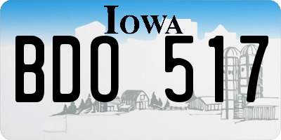 IA license plate BDO517