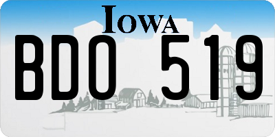IA license plate BDO519