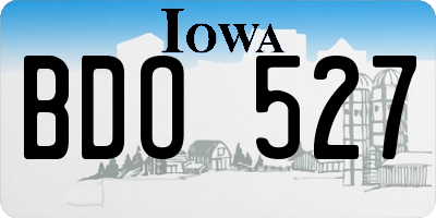 IA license plate BDO527