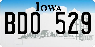 IA license plate BDO529