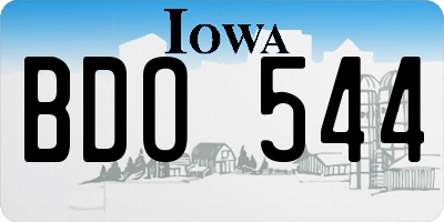 IA license plate BDO544